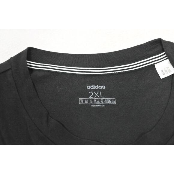 Adidas Tee T Shirt Athletic Black Short Sleeve Mens Size 2XL XXL - Picture 7 of 9